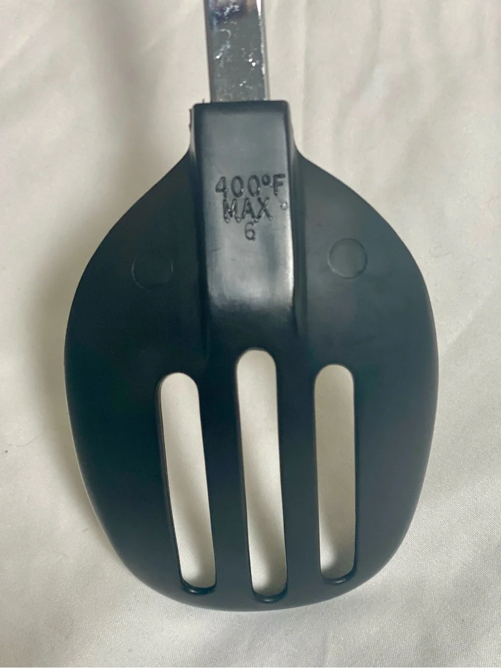 VTG EKCO The Kitchen Tradition Black Slotted Spatula Spoon Heat Resistant USA
